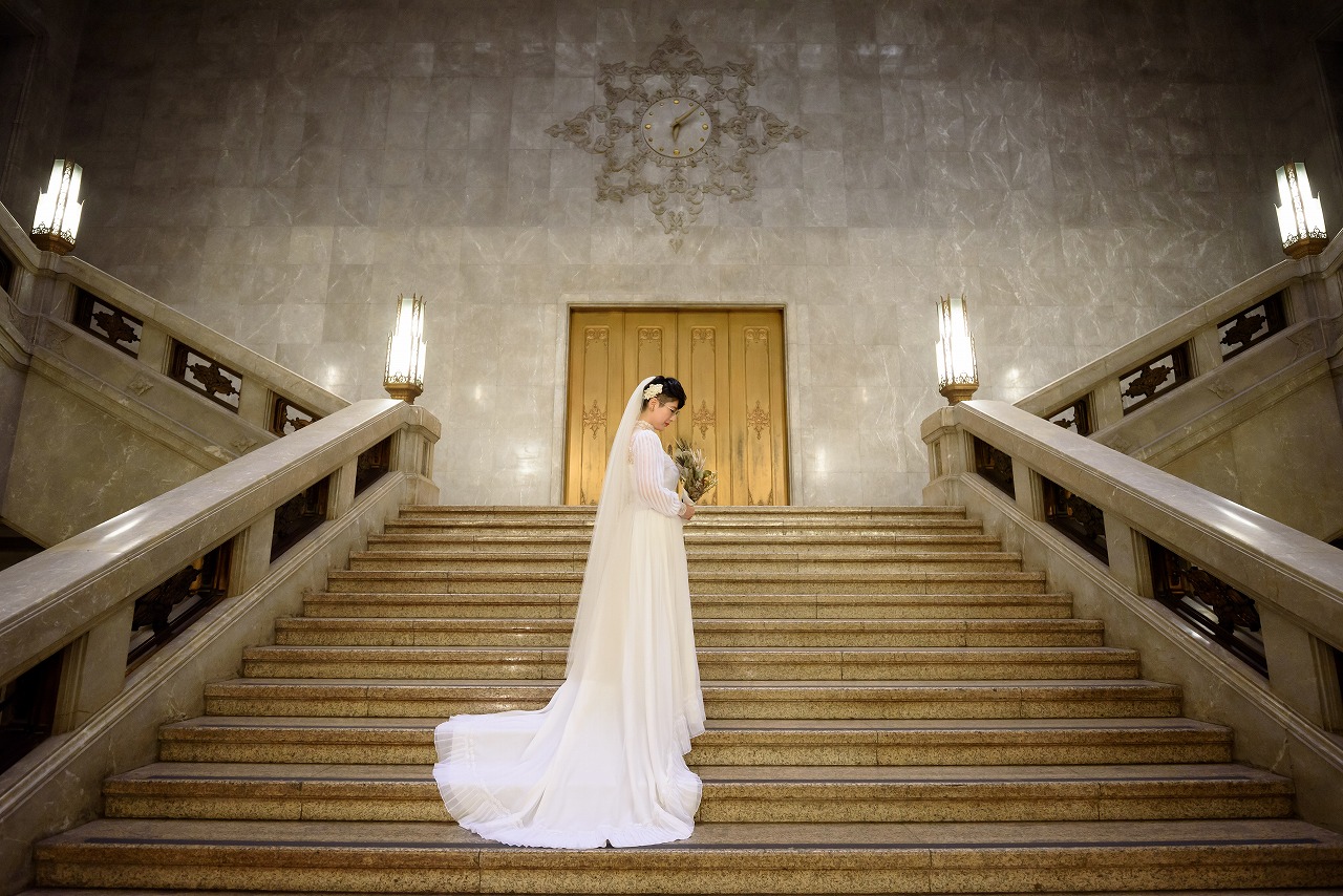 東京国立博物館.洋館,前撮り,フォトウエディング,後撮り,フォト婚,ヴィンテージドレス,めがね花嫁,ベリショ花嫁