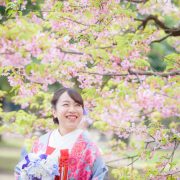 春の前撮り　和装ロケーション撮影（椿、河津桜、菜の花）の画像15