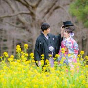 春の前撮り　和装ロケーション撮影（椿、河津桜、菜の花）の画像12