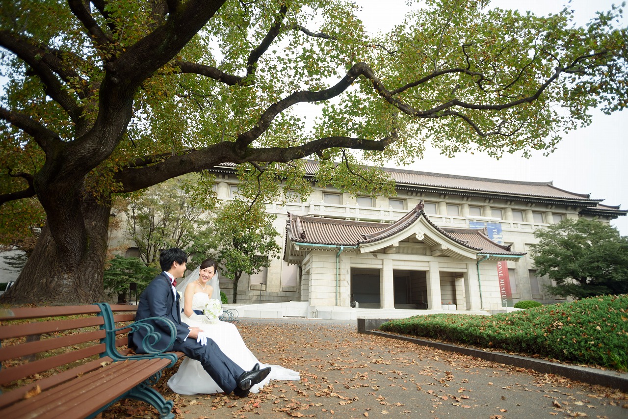 国立博物館にてフォトウェディング（洋館撮影）