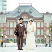 東京駅・丸の内とイチョウ並木でフォトウエディング