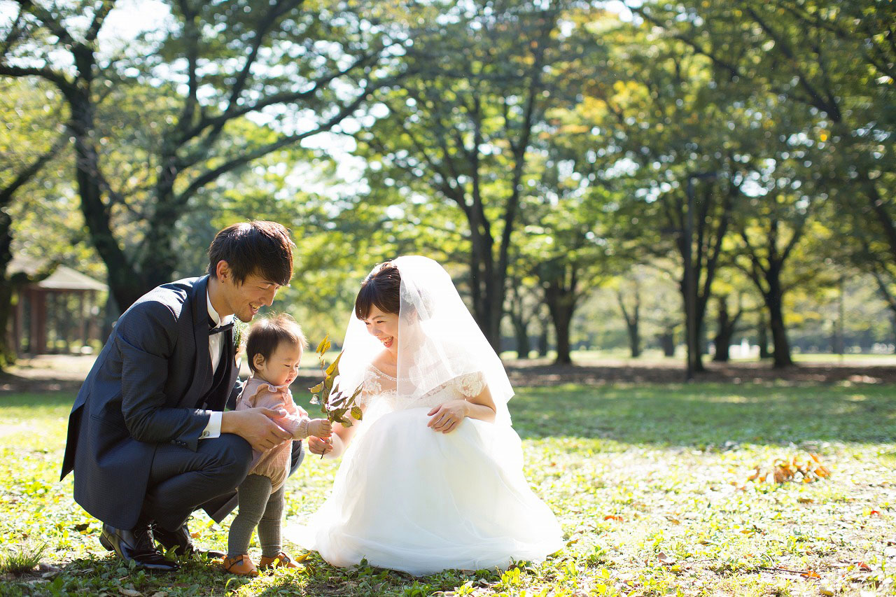 子どもとフォトウェディング撮影