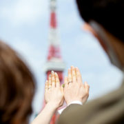 東京タワーが見える公園でフォトウエディングの画像13