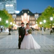 夕暮れの東京駅とスタジオでフォトウエディングの画像10