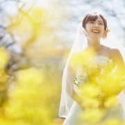 菜の花と桜のフォトウエディングの画像7