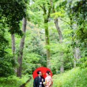 緑いっぱいの公園で和装ロケーション撮影の画像10