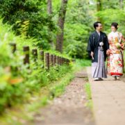 緑いっぱいの公園で和装ロケーション撮影の画像11