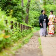 緑いっぱいの公園で和装ロケーション撮影の画像12