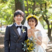 ミモザの花冠でフォトウエディングの画像7