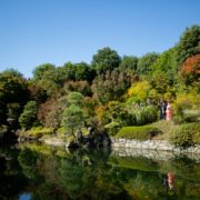 日本庭園とスタジオで和装と洋装撮影の画像3