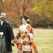 水元公園と代々木公園で洋装和装のフォトウエディングの画像18