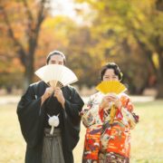 水元公園と代々木公園で洋装和装のフォトウエディングの画像22