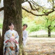 桜と一緒に和装フォトウエディングの画像19