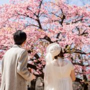 河津桜で春色フォトウエディングの画像8