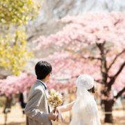 河津桜で春色フォトウエディングの画像12