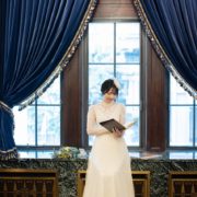 レトロでシックなヴィンテージドレスソロウエディングの画像15