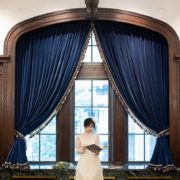 レトロでシックなヴィンテージドレスソロウエディング