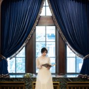 レトロでシックなヴィンテージドレスソロウエディングの画像17