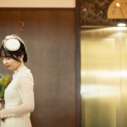 レトロでシックなヴィンテージドレスソロウエディングの画像18