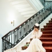 レトロでシックなヴィンテージドレスソロウエディングの画像20