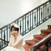 レトロでシックなヴィンテージドレスソロウエディングの画像21