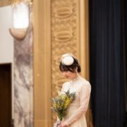 レトロでシックなヴィンテージドレスソロウエディングの画像22