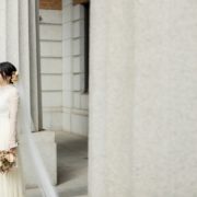 レトロでシックなヴィンテージドレスソロウエディングの画像4