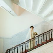 レトロでシックなヴィンテージドレスソロウエディングの画像11