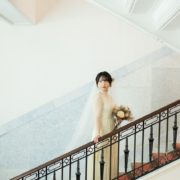 レトロでシックなヴィンテージドレスソロウエディングの画像12