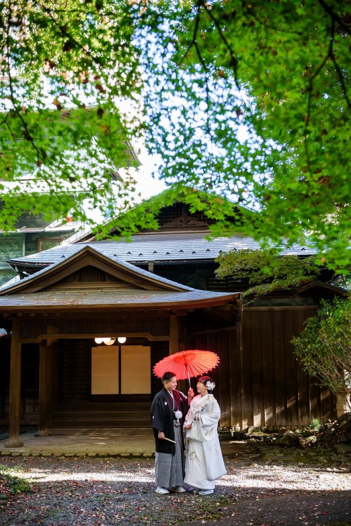 歴史的建造物で和装撮影