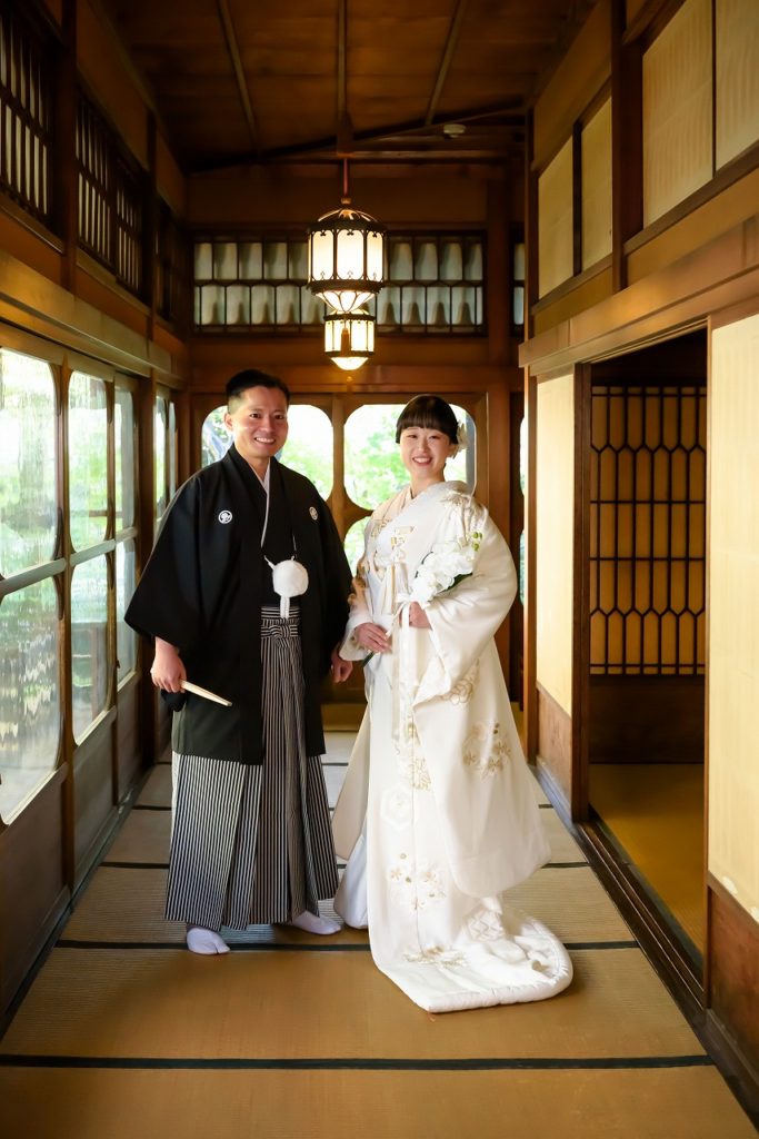 歴史的建造物で和装撮影