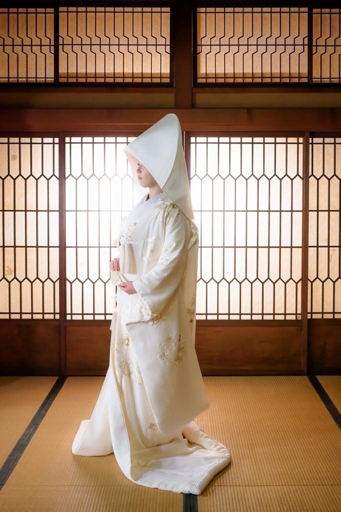 歴史的建造物で和装撮影