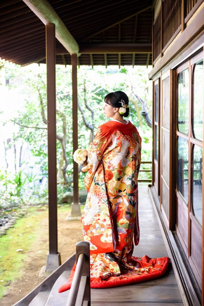 歴史的建造物で和装撮影