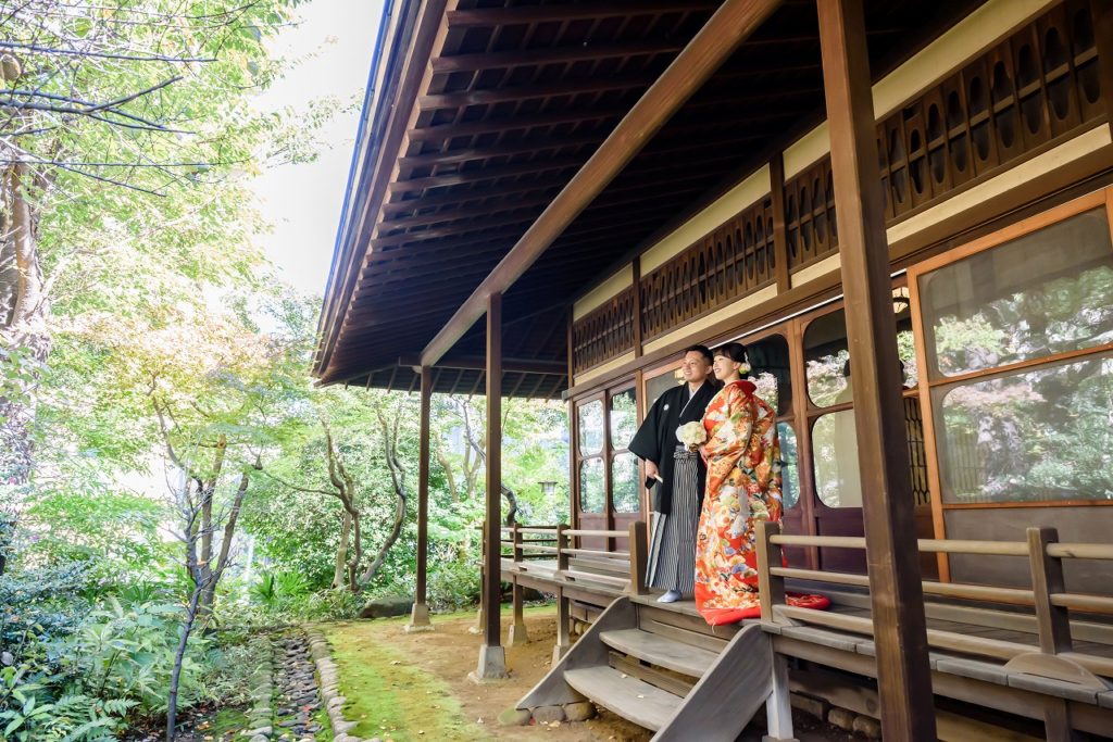 歴史的建造物で和装撮影