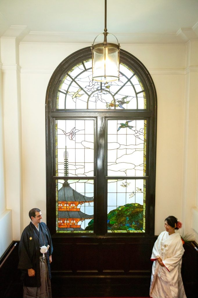 歴史的建造物で和装撮影