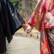 目白庭園で和装ロケーションフォトウエディングの画像10