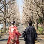 目白庭園で和装ロケーションフォトウエディングの画像13